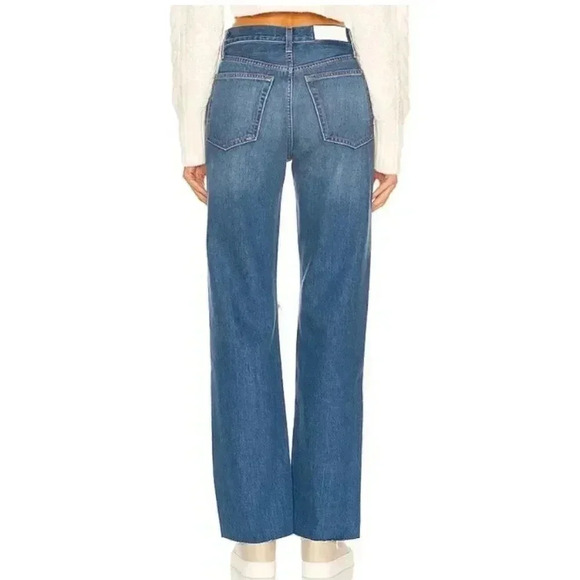 NWT Re/Done 90s High Rise Loose Jeans Destroyed Broken Blue size 27 - Picture 3 of 16